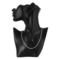 Collier en chaîne torsadée de 2 mm plaqué argent sterling 925 pour femmes, 16/18/20/22/24 pouces, bijoux de mode, cadeaux de charme