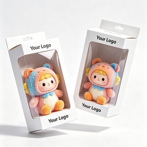 Boîte cadeau rigide personnalisée avec fenêtre transparente pour l'emballage et la présentation de jouets en peluche de dessins animés, avec impression de logo - Product Image 3