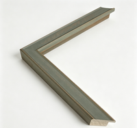 Moulure de cadre photo en pin massif 28x34mm, profil vintage vert bronze, moulure de cadre en bois pour peinture à l'huile, décoration de galerie