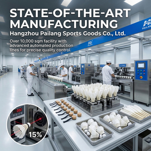 Volante de bádminton con pato blanco y pluma de ganso, corcho y nailon, peso personalizado y origen, cantidad mínima de pedido - Product Image 4