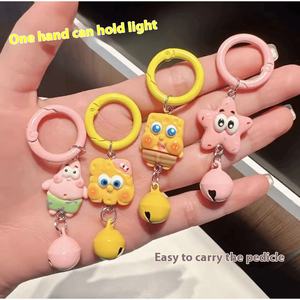 D01 petit livre rouge porte-clés mignon dessin animé résine pendentif en Spongebob Pie Star Design PVC plastique en gros emballé carte <span class=keywords><strong>cloche</strong></span> - Product Image 2