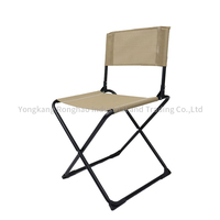 Chaises de camping d'extérieur en fer, légères, pliables, portables, sans accoudoirs, chaise pliante de plage