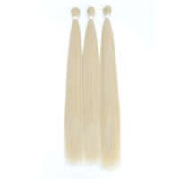 Mèches de Cheveux Lisses Ultra Premium en Fibres, Tissage Écologique et Biologique, Extensions Capillaires Synthétiques à Base de Protéines, Teintes à Chaud