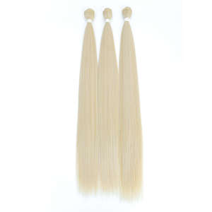 Paquetes <span class=keywords><strong>de</strong></span> <span class=keywords><strong>Extensiones</strong></span> <span class=keywords><strong>de</strong></span> <span class=keywords><strong>Cabello</strong></span> Liso Hueso Tejido <span class=keywords><strong>de</strong></span> Fibra Premium Ecológica <span class=keywords><strong>de</strong></span> Proteína Orgánica Sintética Resistente al Calor y Teñido - Product Image 2