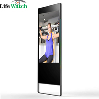 LIFEWATCH 49 Inc Android Windows Écran tactile Ultra HD 4 Go de RAM Wi-Fi Bluetooth Miroir numérique intelligent sur pied LCD