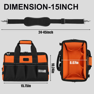 صندوق أدوات محمول مخصص للتنظيم والتخزين، حقيبة أدوات كبيرة، حقيبة أدوات تكتيكية متينة بسحاب كبير، صندوق أدوات للسفر - Product Image 5