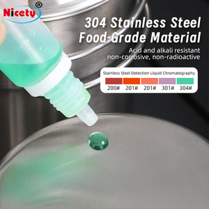 304 thép không gỉ di động cắm trại Cookware Set với Cup và Spoon cắm trại nồi nấu ăn ngoài trời Cookware <span class=keywords><strong>Kit</strong></span> - Product Image 4