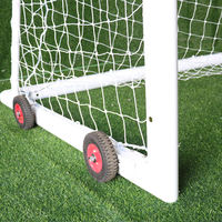 But de football professionnel en aluminium de 120 mm, résistant aux intempéries, mobile avec roues pour l'entraînement en stade