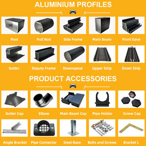 Kits de tentes de carport modernes et personnalisables <span class=keywords><strong>en</strong></span> aluminium noir, imperméables, <span class=keywords><strong>pour</strong></span> le stationnement des voitures, l'utilisation comme abri ou <span class=keywords><strong>garage</strong></span>, robustes et résistants - Product Image 6