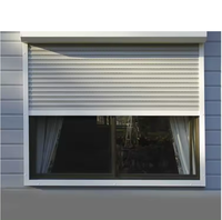 Volets intérieurs modernes en aluminium anti-ouragan, volets électriques, fenêtres résistantes au vent et aux intempéries
