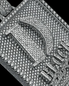 Premium Quality Elegant <b>Silver</b> Plated Moissanite Diamond Pendant <b>Necklace</b> for Women in Luxury Jewelry Collection at Best Prices - Product Image 3