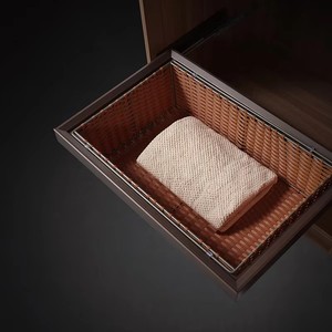 Sheenway Manufacturer Modern Home Furniture Pull-Out Rattan <b>Basket</b> Organizer Clothing Storage <b>Basket</b> - Product Image 2