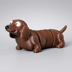 Porte-clés articulé en forme de chiot imprimé en 3D, jouet anti-stress flexible pour chien, breloque de sac, service de conception personnalisée, vente en gros FBA - Product Image 1