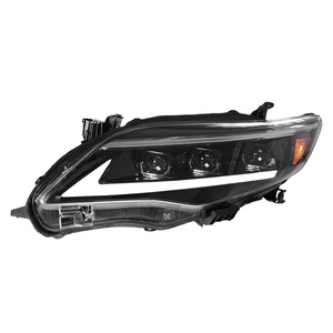 For 11-13 US Version 12V 50W <b>Headlight</b> Assembly Modification Three-eye <b>LED</b> Daytime Running Light Flowing 12V <b>LED</b> <b>Headlight</b> Assem - Product Image 1