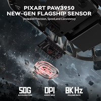Ratón Inalámbrico para Juegos ATTACK SHARK R2 Tri-Modo, Aleación de Magnesio, Sensor PAW3950, Frecuencia de Sondeo de 8000Hz, Ultraligero de 45g, Ergonómico