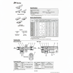 รุ่นเครื่องเป่าสุญญากาศระบบนิวเมติก SMC ZH10BSA-06-06ชิ้นส่วนนิวเมติกส์ - Product Image 1