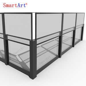 Smartart-Sistema de barandilla deslizante para restaurantes, rompevientos retráctil de aluminio, para valla de vidrio deslizante - Product Image 5