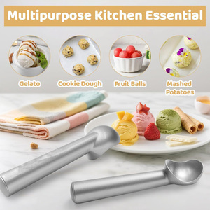 Cuchara manual ecológica para helado al por mayor, antiadherente, anticongelante, profesional, para sandía y frutas, de aleación de aluminio - Product Image 5