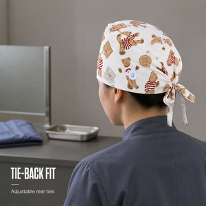 Fashion Printed Nursing <b>Scrub</b> <b>Cap</b> Medical Head Cover Surgical <b>Cap</b> for Women Men Hospital Staff Workwear - Product Image 1