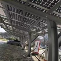 Structure de carport solaire économique de haute qualité galvanisée à chaud pour les petites et moyennes surfaces de stationnement, système de support photovoltaïque, marque Jingshuo