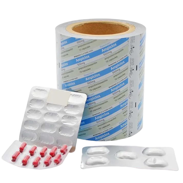 औषधीय सामग्री पैकेजिंग थोक व्यापारी चिकित्सा कैप्सूल PTP एल्यूमीनियम पन्नी इच्छित मुद्रण