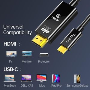 Câble USB C vers HDTV Biaze 3,3 pieds 4K60Hz compatible Thunderbolt 3/4 pour MacBook Pro/Air iPad Pro pour S23/S22 XPS pour PS5 - Product Image 2