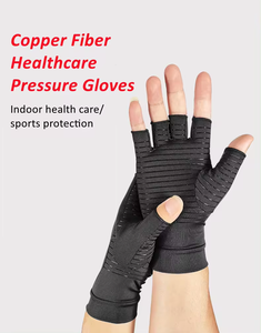 Guantes de Fibra de Cobre de Medio Dedo para Construcción con Protección de Iones de Cobre, Antideslizantes y de Alta Elasticidad - Product Image 6