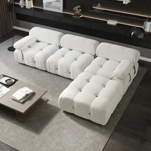 Kunden spezifische moderne Schnitt modulare Sofa Couch neues Design Wohnzimmer möbel L-Form Sofa mit Ottomane