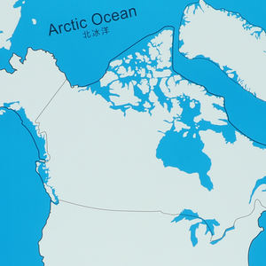 GE034 मोंटेसरी बच्चों लकड़ी के शैक्षिक बच्चों खिलौना उत्तर अमेरिका नियंत्रण मानचित्र - Product Image 5