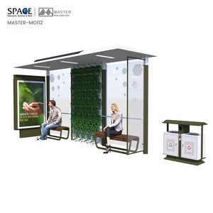 Green Plant Basin Design Bus Shelter Eco-Friendly City Bus Station Publicidad Cajas de luz para la venta - Product Image 3