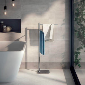 TRILLY Chrome <b>Towel</b> Rack <b>Stand</b> 14 L X 34 D X 83.5 H cm Elegant Turning Tool for <b>Bathrooms</b> - Product Image 5