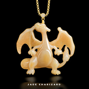 Natuurlijke Jadeiet Verwarmde Gele Jadeiet Charizard Jade Hanger Sieraden Unisex Geschenk Van Taxatie Certificaat D1087 - Product Image 2