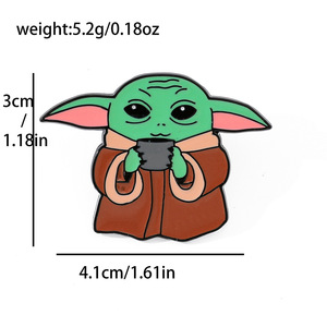 Insignia de <span class=keywords><strong>película</strong></span> Linda Stitch dibujos animados Yoda bebé alfileres esmaltados - Product Image 3