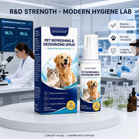 Spray désodorisant pour animaux Zourunan, formule naturelle à base de plantes, brume rafraîchissante pour chiens et chats, pour la maison, 100 ml, vente en gros OEM