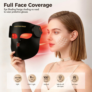 Maschera LED 4D Wireless Portatile OEM/ODM con 400 LED a Luce Rossa, Dispositivo Facciale in Silicone Ricaricabile con Telecomando per Bellezza - Product Image 3