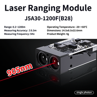 Module télémètre laser industriel longue portée 1300m UART, capteur de temps de vol 905nm, indice de protection IP67, en aluminium
