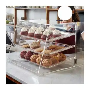 Boîte de présentation personnalisée, comptoir en acrylique, pour magasin de pain, présentoir de pâtisserie, armoire de boulangerie