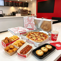 Boîte à pizza en carton ondulé sur mesure SP4866, qualité alimentaire, résistante à la pression, impression quadricolore, OEM/ODM disponible pour les restaurants