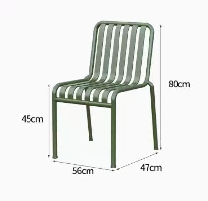 Chaise verte sans bras [enchère minimum de deux pièces]