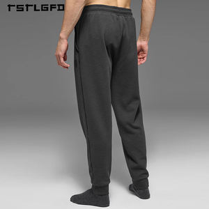 Pantalones deportivos personalizados para hombre, ecológicos, de punto texturizado, con cintura elástica y puños, pantalones casuales para hombre - Product Image 4