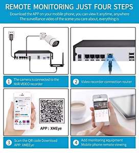 4K <span class=keywords><strong>4</strong></span> canais 8mp Sistema de Segurança <span class=keywords><strong>NVR</strong></span> Ao Ar Livre Em Casa Kit Poe <span class=keywords><strong>Nvr</strong></span> 4ch Cctv Câmeras Ip Set <span class=keywords><strong>4</strong></span> Portas Vigilância Sistema De Câmera De Segurança - Product Image 6