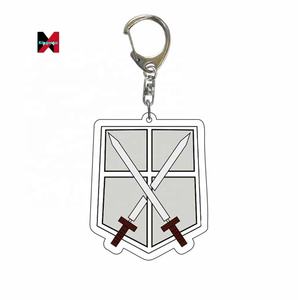 Soporte para bolsa, accesorio para llave de coche, etiqueta de Anime, venta al por mayor, llavero acrílico Attack On Titan - Product Image 4