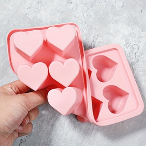 Vendita calda 10 cavità 3D a forma di cuore in Silicone stampo per ghiaccio antiaderente vassoio per la cottura di cioccolato caramelle stampi whisky bevande - Product Image 5