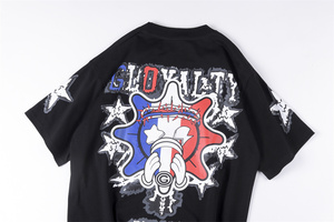 เสื้อยืดลายกราฟฟิตี้วินเทจ Glo Gang <span class=keywords><strong>Boyz</strong></span> Worldwide สำหรับผู้ชาย ผู้หญิง เสื้อผ้าลำลองทรงหลวม - Product Image 3