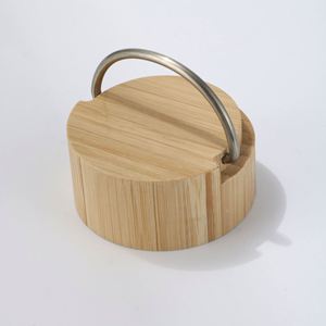 New Design 12/18oz Eco Bamboo Lid Stainless Steel Sport Water Bottle Portable Outdoor Straight Vacuum <b>Flask</b> for Business Gifts - Product Image 3