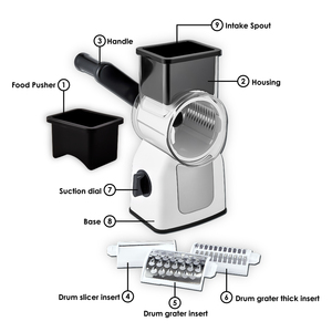 Multi-function Manual 3 1 Rotary Cheese Grater Shredder Stainless Steel Vegetable <strong>Slicer</strong> Portable Drum Grater Eco-Friendly LFGB - Product Image 5