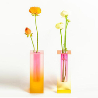 JERY moderne acrylique Vase dégradé de couleur décoration de la maison Art choses personnalisé plexiglas fleur Vase