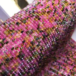 Tourmaline rubis naturel Morgan pierre verte aventurine jade grenat perles à facettes soucoupe volante perles pierres précieuses bricolage en gros - Product Image 1