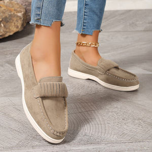 Zapatos Planos Casuales de Estilo Británico de Gamuza para Mujer, Novedad de Primavera, Talla Grande - Product Image 4