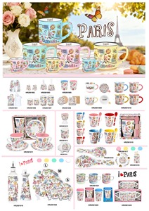 Mug à café en céramique personnalisé OEM, souvenir touristique de <span class=keywords><strong>Paris</strong></span>, France, design de la ville, tasse cadeau en porcelaine avec rebord - Product Image 6